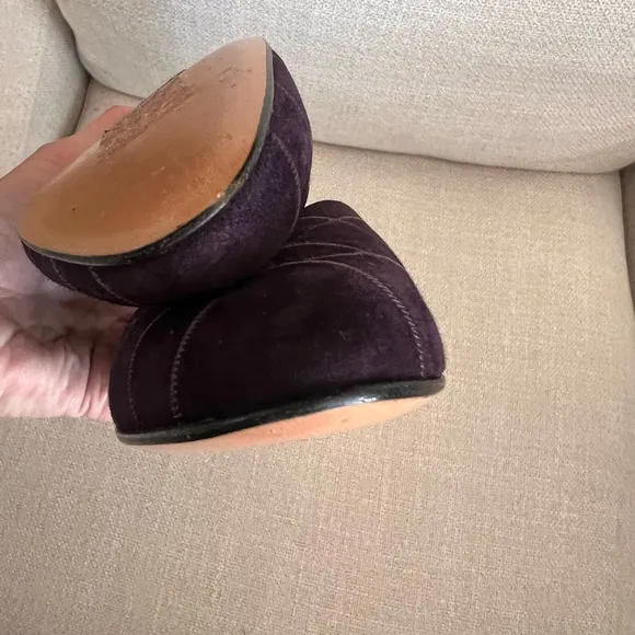 Salvatore Ferragamo Women's eggplant Suede Shoes