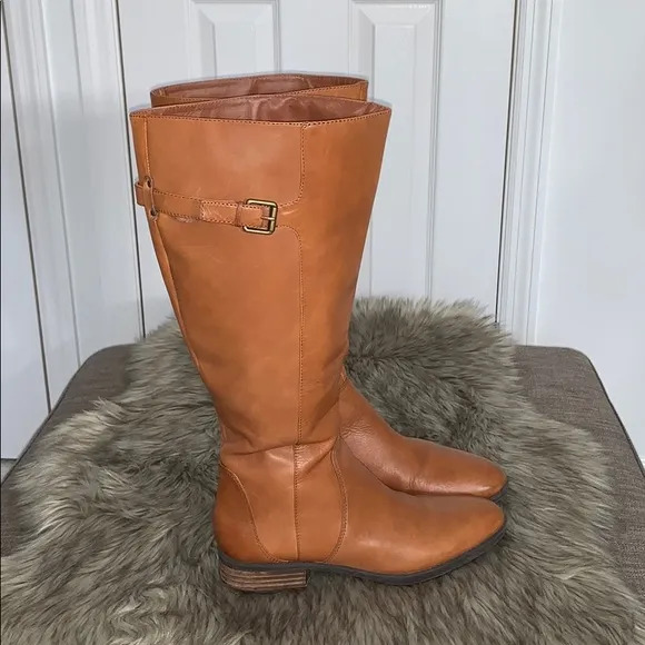 Sam Edelman camel colored leather riding boot size 8 M