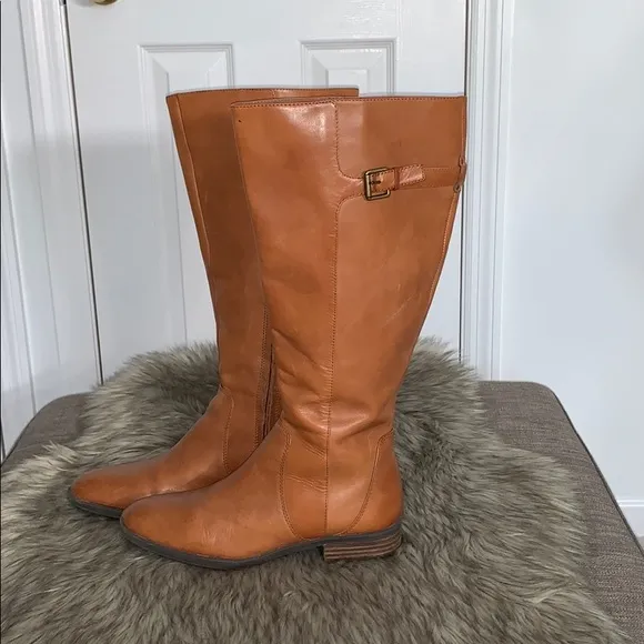 Sam Edelman camel colored leather riding boot size 8 M