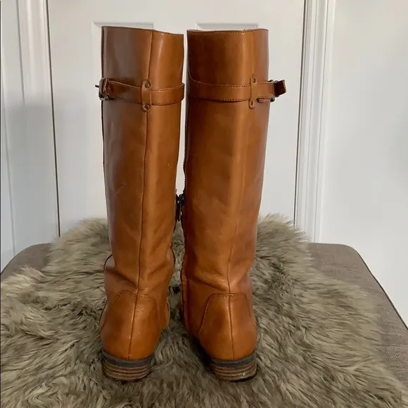 Sam Edelman camel colored leather riding boot size 8 M