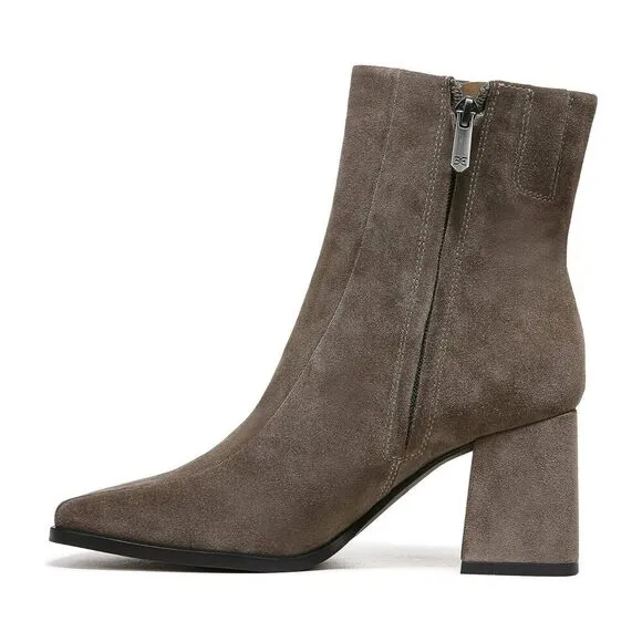 Sam Edelman Mayla Boots Women's 8.5 Brown Leather Square Toe Ankle Bootie KHD383