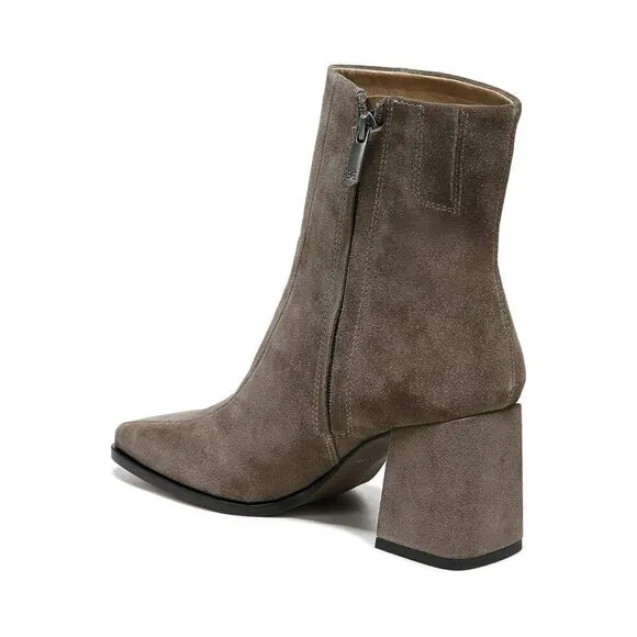 Sam Edelman Mayla Boots Women's 8.5 Brown Leather Square Toe Ankle Bootie KHD383