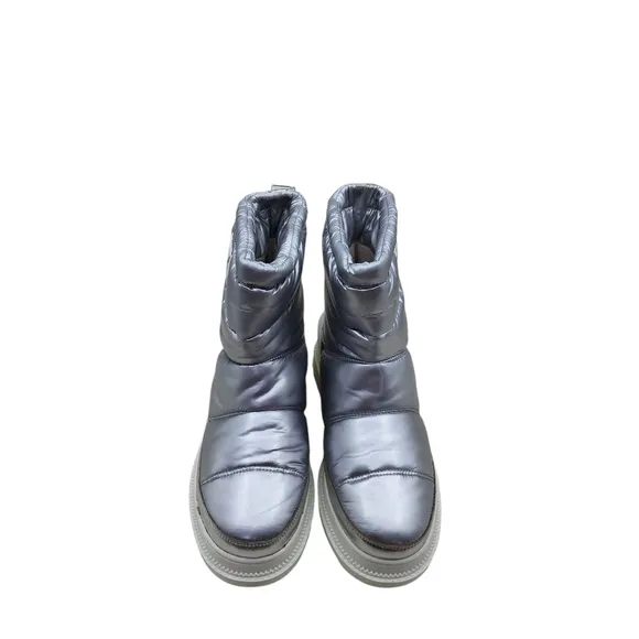 Sam Edelman Women's Metallic Puffer Ankle Winter Rave Ski Boots - 10