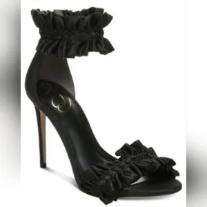 Sam Edelman Women's Sawyer Ruffled Ankle Strap Sandals 5.5, 7.5, 10 NEW