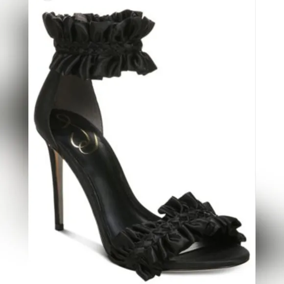 Sam Edelman Women's Sawyer Ruffled Ankle Strap Sandals 5.5, 7.5, 10 NEW