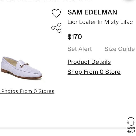 SAM EDELMANLior Loafer In Misty Lilac size 7.5