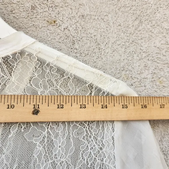 SANDRO Paris Women's Dress US Size 8 White Sheer Embroidered Floral Luxury