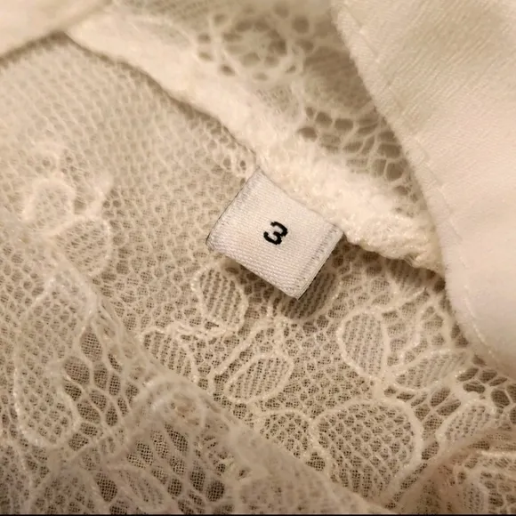 SANDRO Paris Women's Dress US Size 8 White Sheer Embroidered Floral Luxury