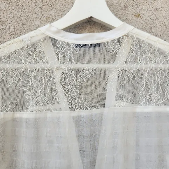 SANDRO Paris Women's Dress US Size 8 White Sheer Embroidered Floral Luxury
