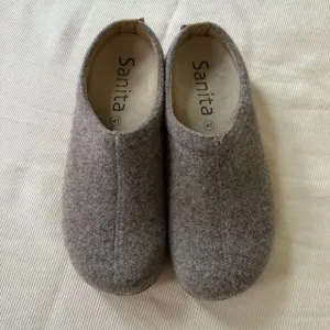 Sanita Womens Lodge Slide Wool Felt Slippers Natural Comfort Grey EU41 US 9.5-10