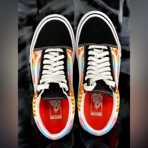 Santa Cruz Old Skool Vans Tie Dye Pro Limited Edition Men Size 8.5 Women Size 10