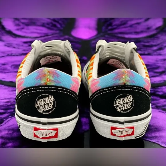 Santa Cruz Old Skool Vans Tie Dye Pro Limited Edition Men Size 8.5 Women Size 10