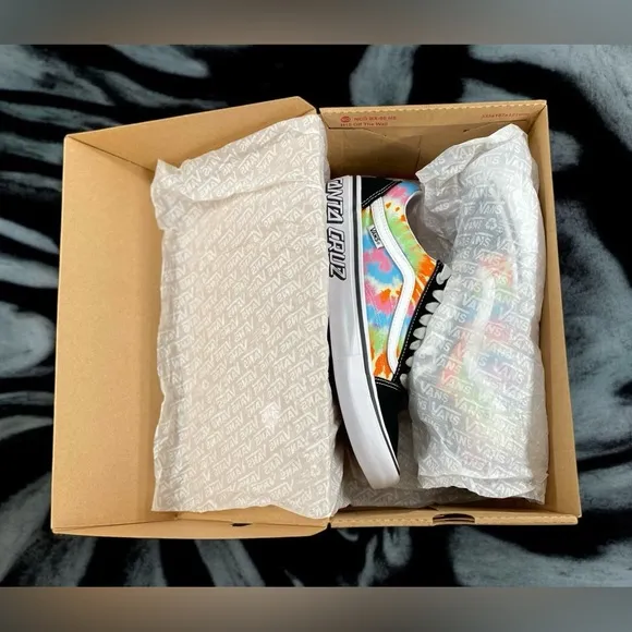 Santa Cruz Old Skool Vans Tie Dye Pro Limited Edition Men Size 8.5 Women Size 10