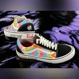 Santa Cruz Old Skool Vans Tie Dye Pro Limited Edition Men Size 8.5 Women Size 10