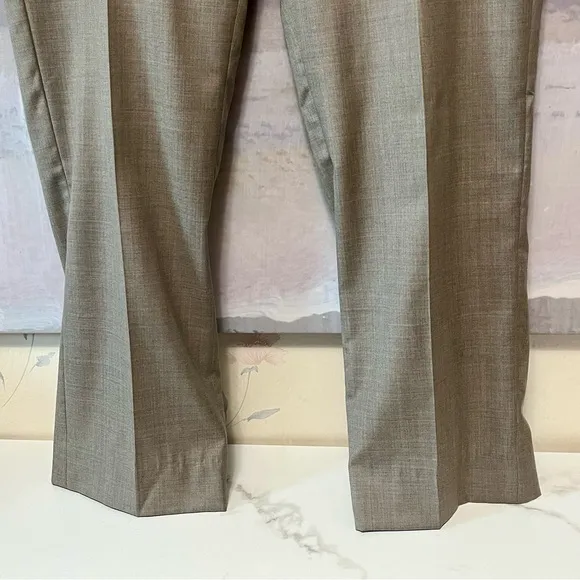 SANTORELLI Luxury Serge ROMEO Men’s 38x31 TAUPE Sharkskin Wool Dress Pants Italy