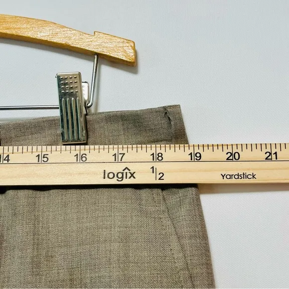 SANTORELLI Luxury Serge ROMEO Men’s 38x31 TAUPE Sharkskin Wool Dress Pants Italy