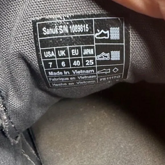 Sanuk TKO Men's Shoes in Dark Charcoal Men's Size 7