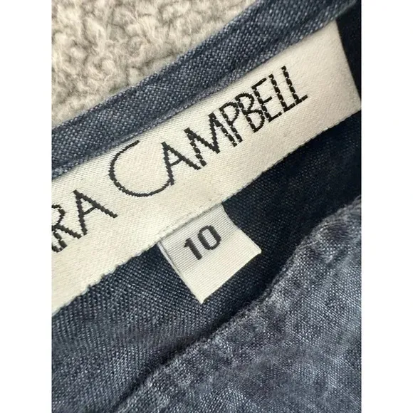 Sara Campbell Linen Maxi Dress Womens 10 Lagenlook Minimalist Coastal