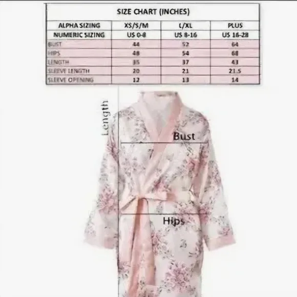 Satin Robe White Floral by Morgan Lane Size L / XL, &amp; Splendid Pink Slippers S/M