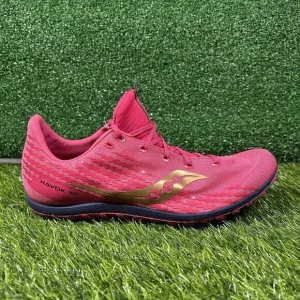 Saucony Havok XC Mens 10 Pink Gold‎ Running Athletic Track Spikes Shoes New