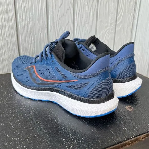 Saucony Hurricane 23 Running Shoes Men's 10.5 Blue/Black White Sole Worn Once