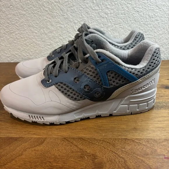 Saucony Running Shoes Low Top Sneakers Athletic Casual Comfort Gray Blue size 10