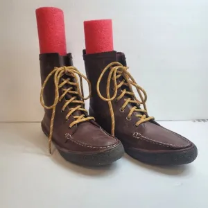 SeaVees Womens 7 Eye Trail Boots Size 8 Walnut Leather Lace Up Steampunk Hiking