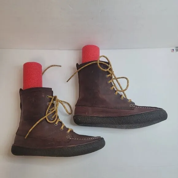 SeaVees Womens 7 Eye Trail Boots Size 8 Walnut Leather Lace Up Steampunk Hiking