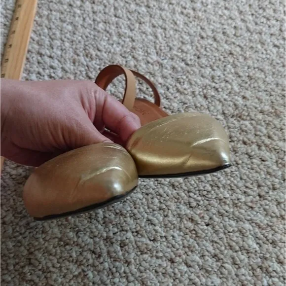 SEE BY CHLOE hera gold tone Ankle Strap Pump size 37