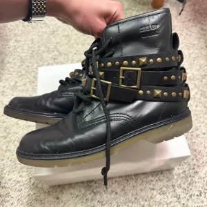 See by Chloe Leather Studded Chelsea Combat Ankle Boots