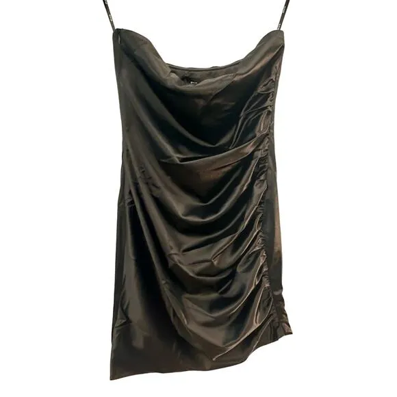 SER.O.YA Malakai Short Prom Hoco Dress Large Black Bodycon Minimalist Formal NWT