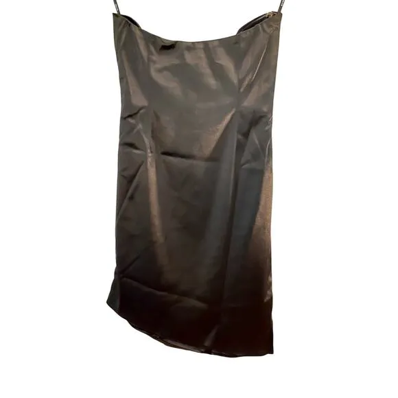 SER.O.YA Malakai Short Prom Hoco Dress Large Black Bodycon Minimalist Formal NWT