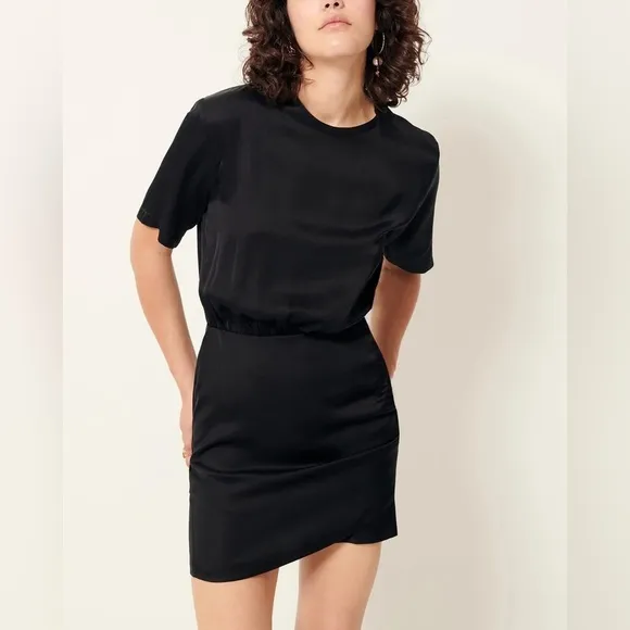 Sessún Thea Little Black Dress Size Small LBD Parisian Minimalist Classic