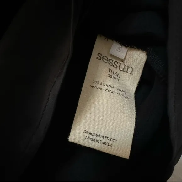 Sessún Thea Little Black Dress Size Small LBD Parisian Minimalist Classic