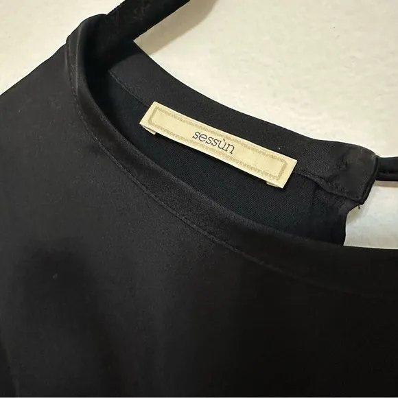 Sessún Thea Little Black Dress Size Small LBD Parisian Minimalist Classic