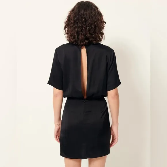 Sessún Thea Little Black Dress Size Small LBD Parisian Minimalist Classic