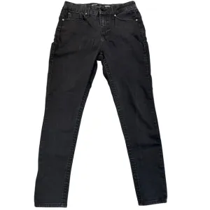 Seven7 Skinny Black Stretch Denim Jeans High Rise Casual Chic Edgy Vibe Size 8