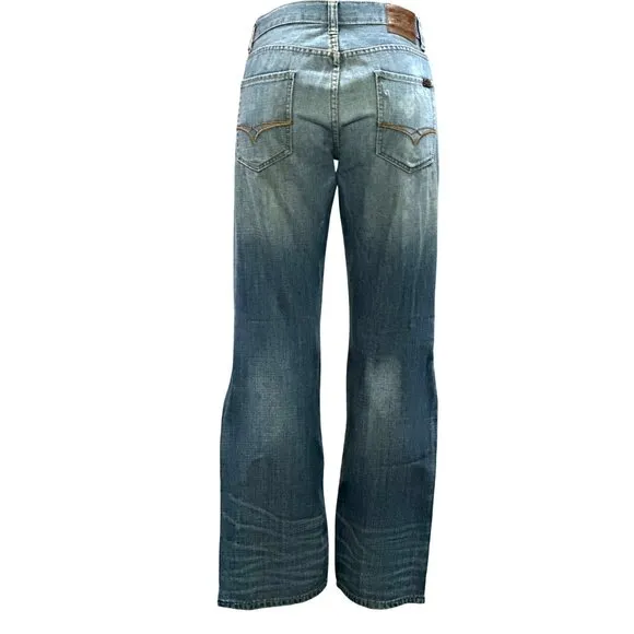 Seven7 Vintage Flared Jeans Floral Paisley Bell Bottom Design Leg Inserts Sz 32