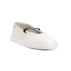SEYCHELLES White Leather Leather Moon Child Flat Slip On Shoes