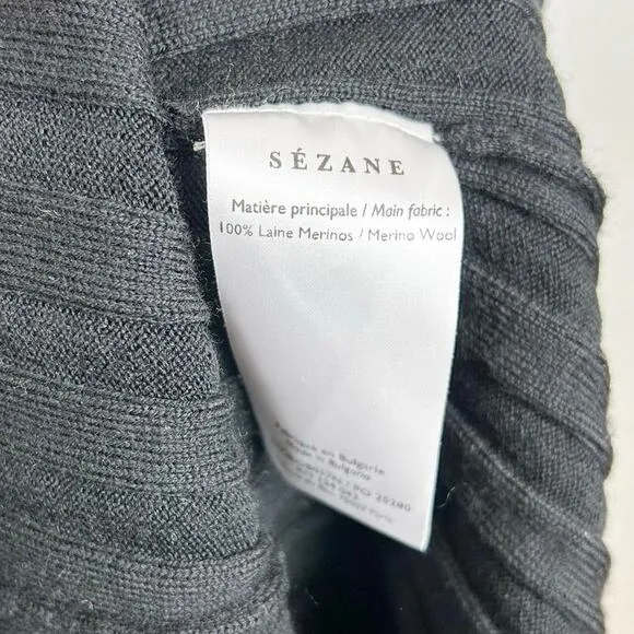 Sezane Katrina Knit Dress Black