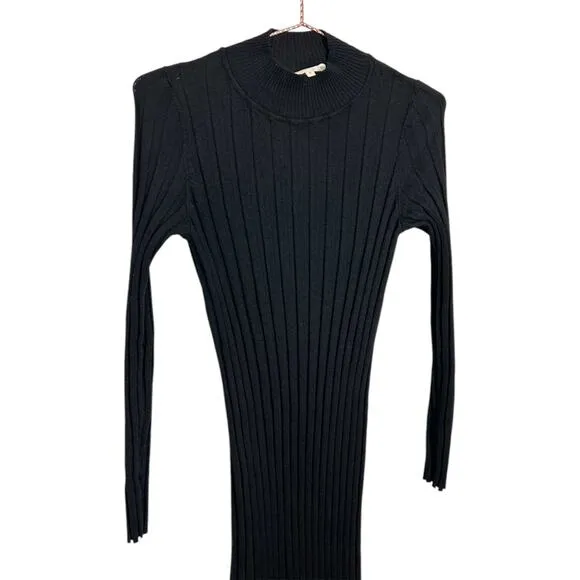 Sezane Katrina Knit Dress Black