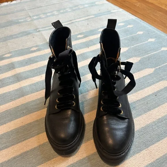 Sezane Niels Ankle Boots Smooth Black Size 6