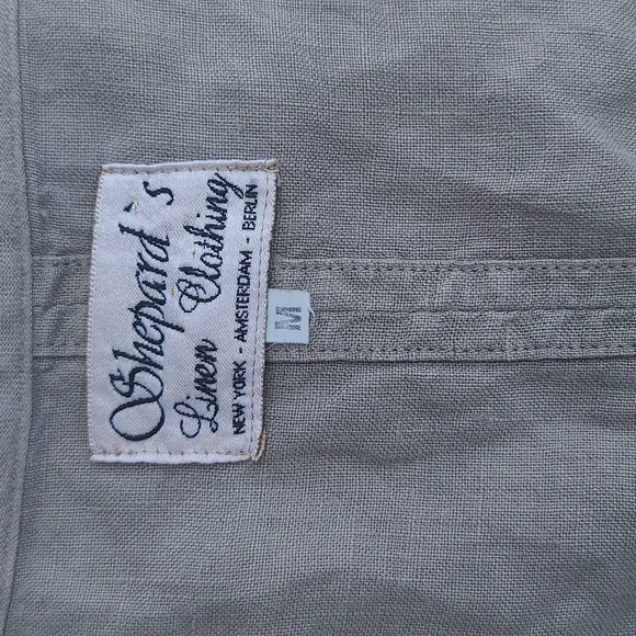 Shepherd 's Linen Clothing Taupe dress sleeveless minimalist medium lightweight