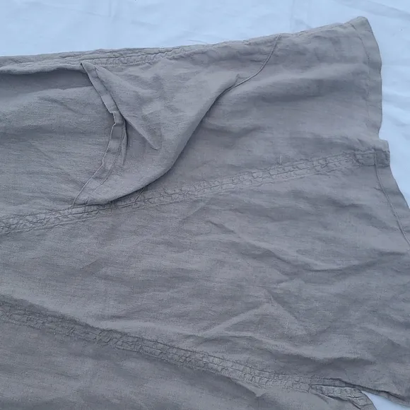 Shepherd 's Linen Clothing Taupe dress sleeveless minimalist medium lightweight