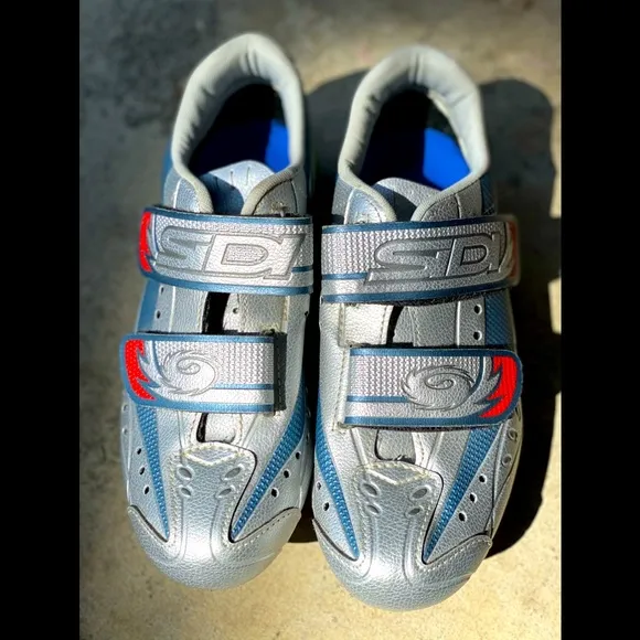 Shimano SIDI Metallic Grey, Red, Indoor/Outdoor Cycling Shoes, 37