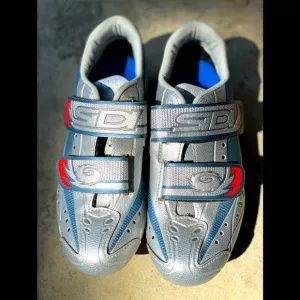 Shimano SIDI Metallic Grey, Red, Indoor/Outdoor Cycling Shoes, 37
