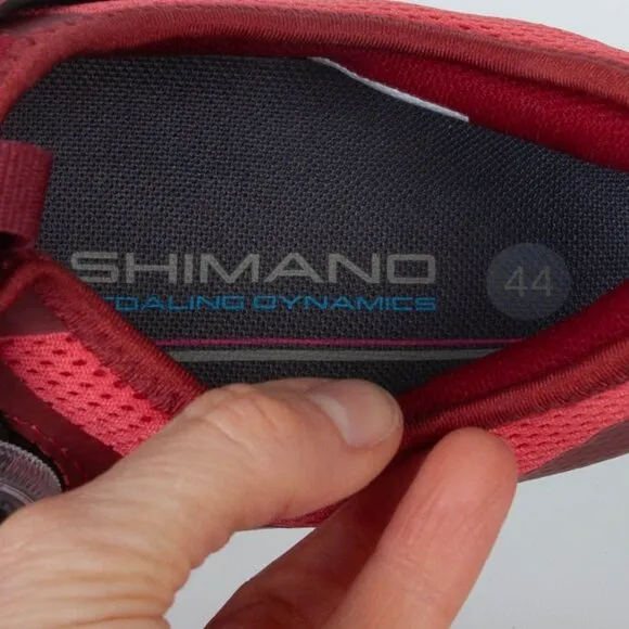 Shimano Womens IC500 Indoor Cycling Shoes Size 44 Red Workout Spin Bike