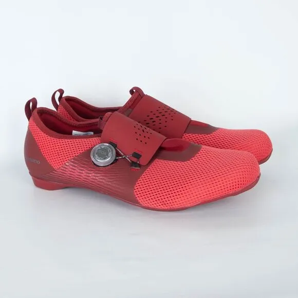 Shimano Womens IC500 Indoor Cycling Shoes Size 44 Red Workout Spin Bike
