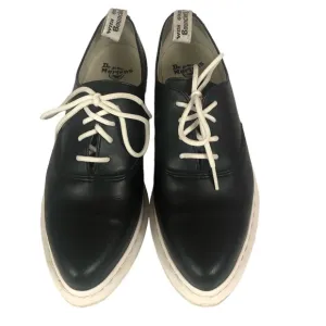 SHOES - Women's Dr. Martens Camille Black Oxfords Shoes with White Soles. Size 9