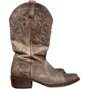 Shyanne Shoes Women Size 9 Brown Tan Leather heavy Stitching Western Cowgirl